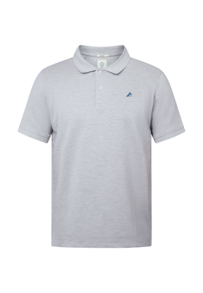 Heather Grey: Sportliches Polo aus Baumwoll-Mix für Herren [19431]
