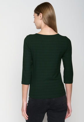 Grün:  Sportliches Longsleeve aus LENZING™ TENCEL™ Mix für Damen [19434]