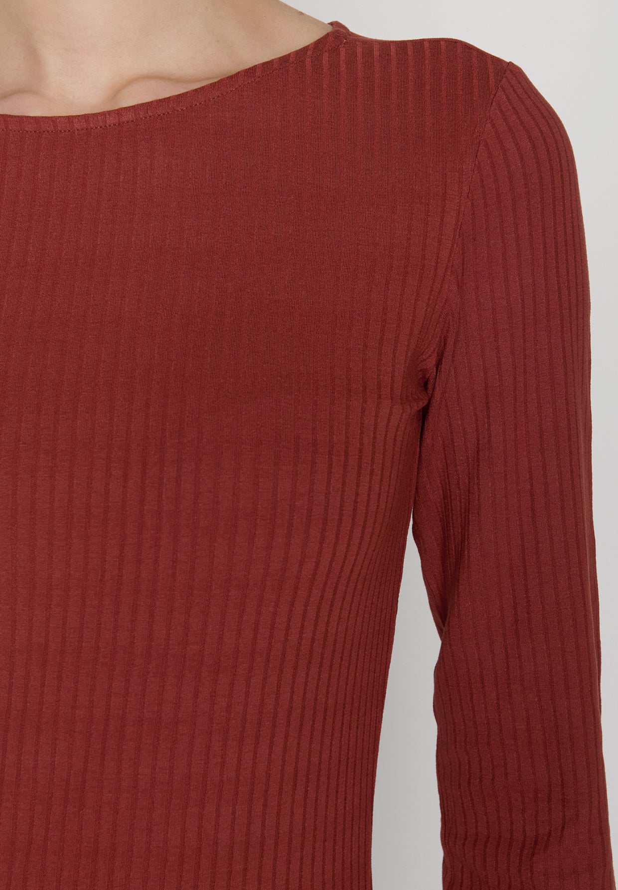 Rot:  Sportliches Longsleeve aus LENZING™ TENCEL™ Mix für Damen [19442]