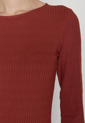 Rot:  Sportliches Longsleeve aus LENZING™ TENCEL™ Mix für Damen [19442]