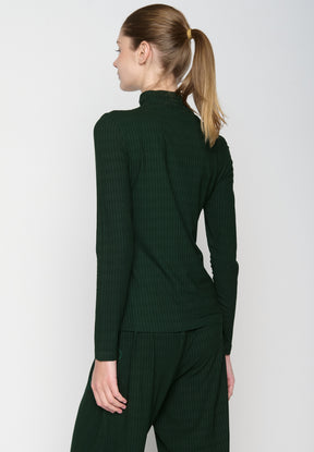 Dark Forest: Lässiges Longsleeve aus LENZING™ TENCEL™ Mix für Damen [19445]