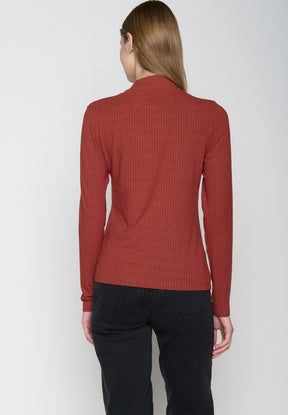 Dusty Berry: Lässiges Longsleeve aus LENZING™ TENCEL™ Mix für Damen [19451]