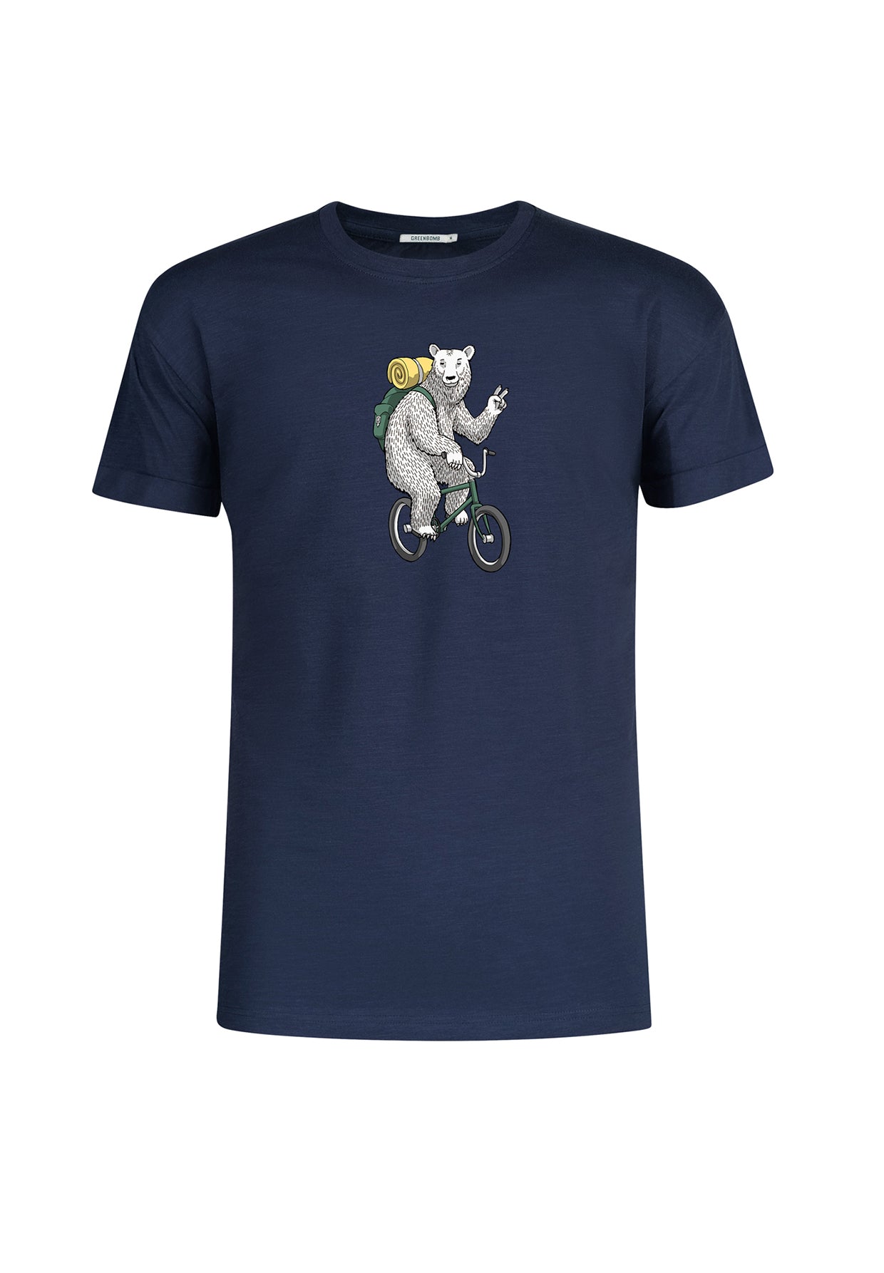 Blau:  Lässiges T-Shirt aus Bio-Baumwoll Mix für Herren [19456]