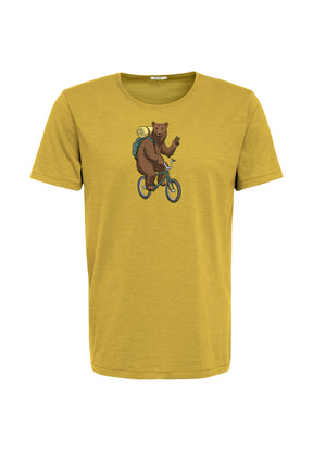 Gelb:  Lässiges T-Shirt aus Bio-Baumwolle für Herren [19457]