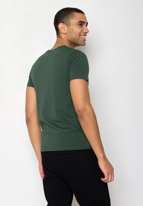 Bottle Green: Sportliches T-Shirt aus Bio-Baumwolle für Herren [19465]