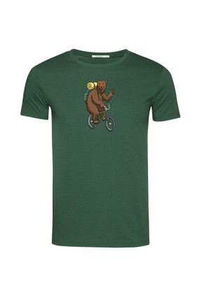 Bottle Green: Sportliches T-Shirt aus Bio-Baumwolle für Herren [19468]