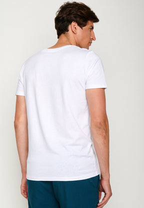 Weiß:  Sportliches T-Shirt aus Bio-Baumwolle für Herren [19471]