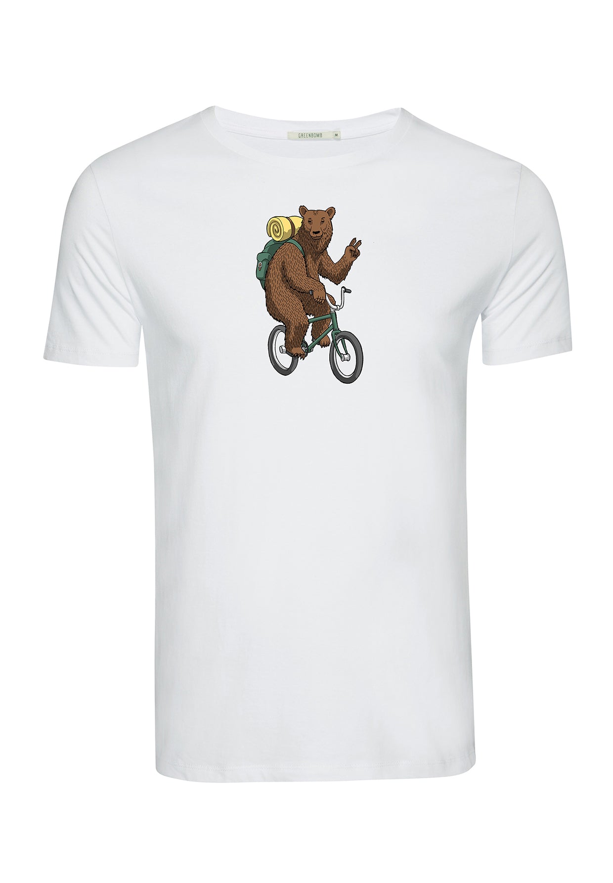 Weiß:  Sportliches T-Shirt aus Bio-Baumwolle für Herren [19474]