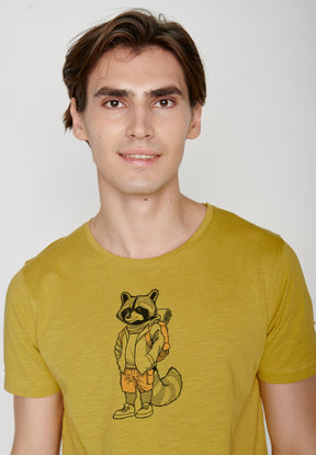 Gelb:  Lässiges T-Shirt aus Bio-Baumwolle für Herren [19479]