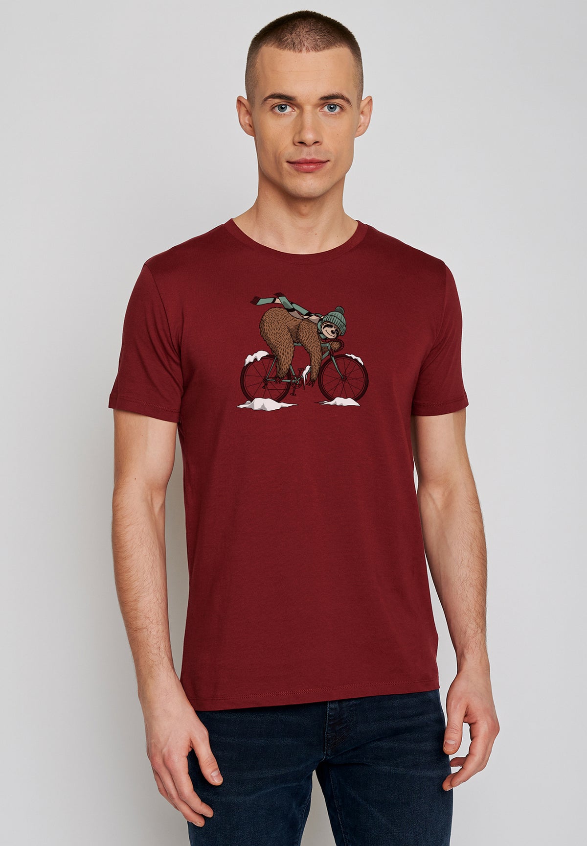 Rot:  Sportliches T-Shirt aus Bio-Baumwolle für Herren [19500]