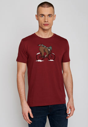 Rot:  Sportliches T-Shirt aus Bio-Baumwolle für Herren [19500]