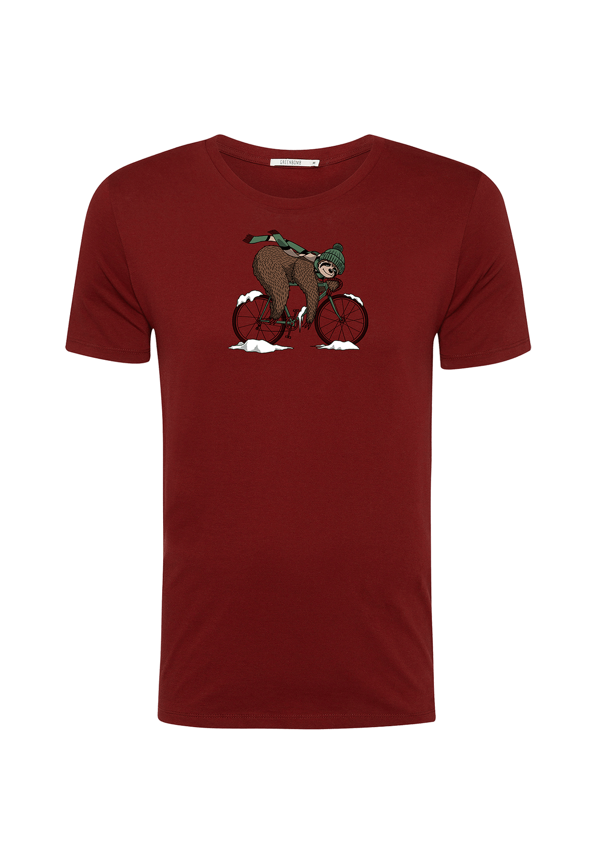 Burgundy: Sportliches T-Shirt aus Bio-Baumwolle für Herren [19502]