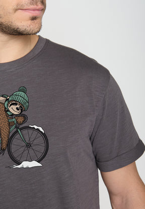 Anthracite: Lässiges T-Shirt aus Bio-Baumwoll Mix für Herren [19506]