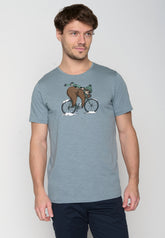 Blau:  Lässiges T-Shirt aus Bio-Baumwolle für Herren [19515]