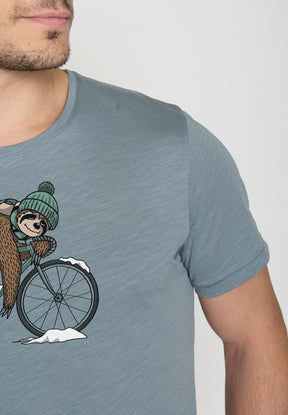 Grey Blue: Sportliches T-Shirt aus Bio-Baumwolle für Herren [19518]