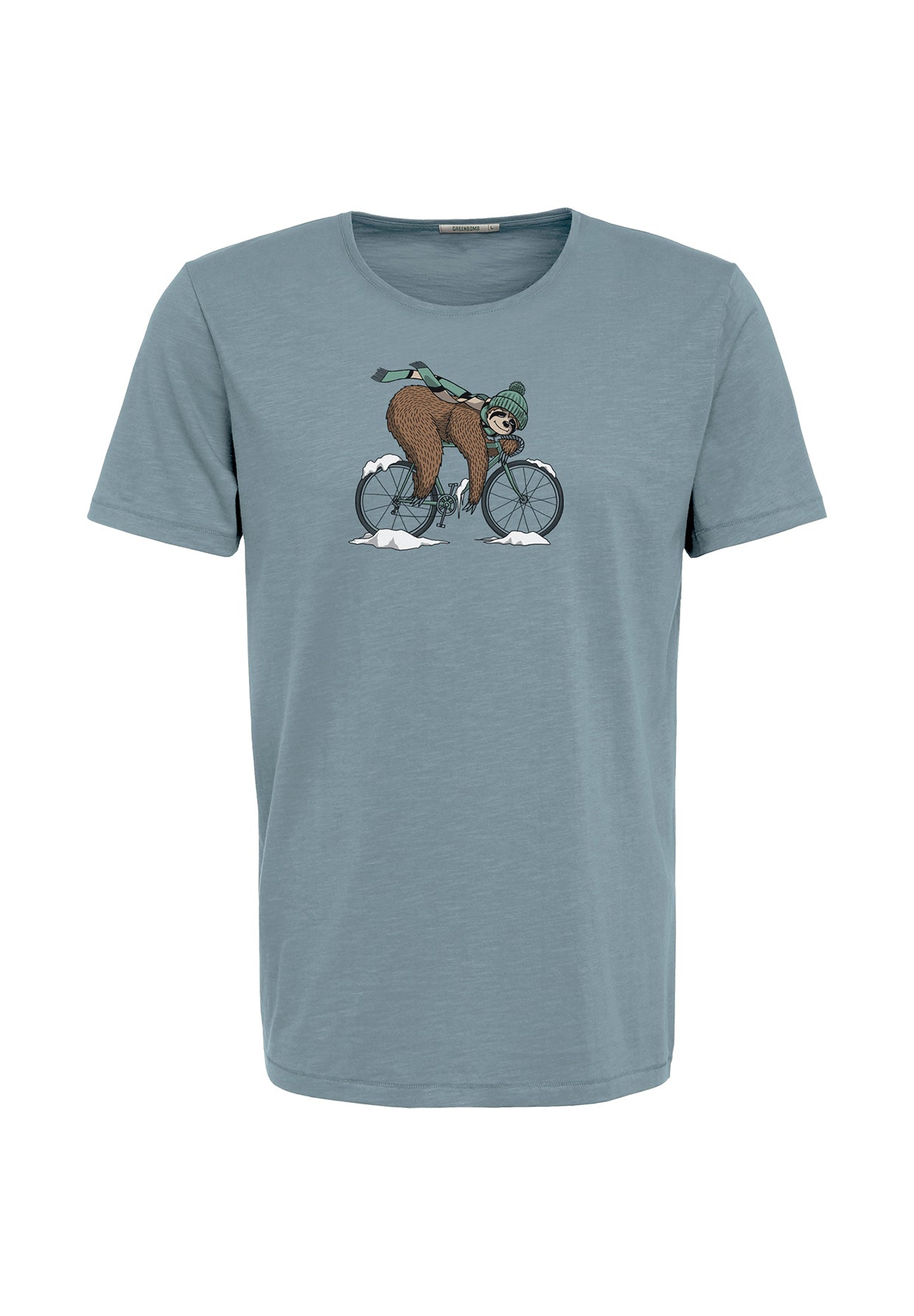 Blau:  Lässiges T-Shirt aus Bio-Baumwolle für Herren [19520]
