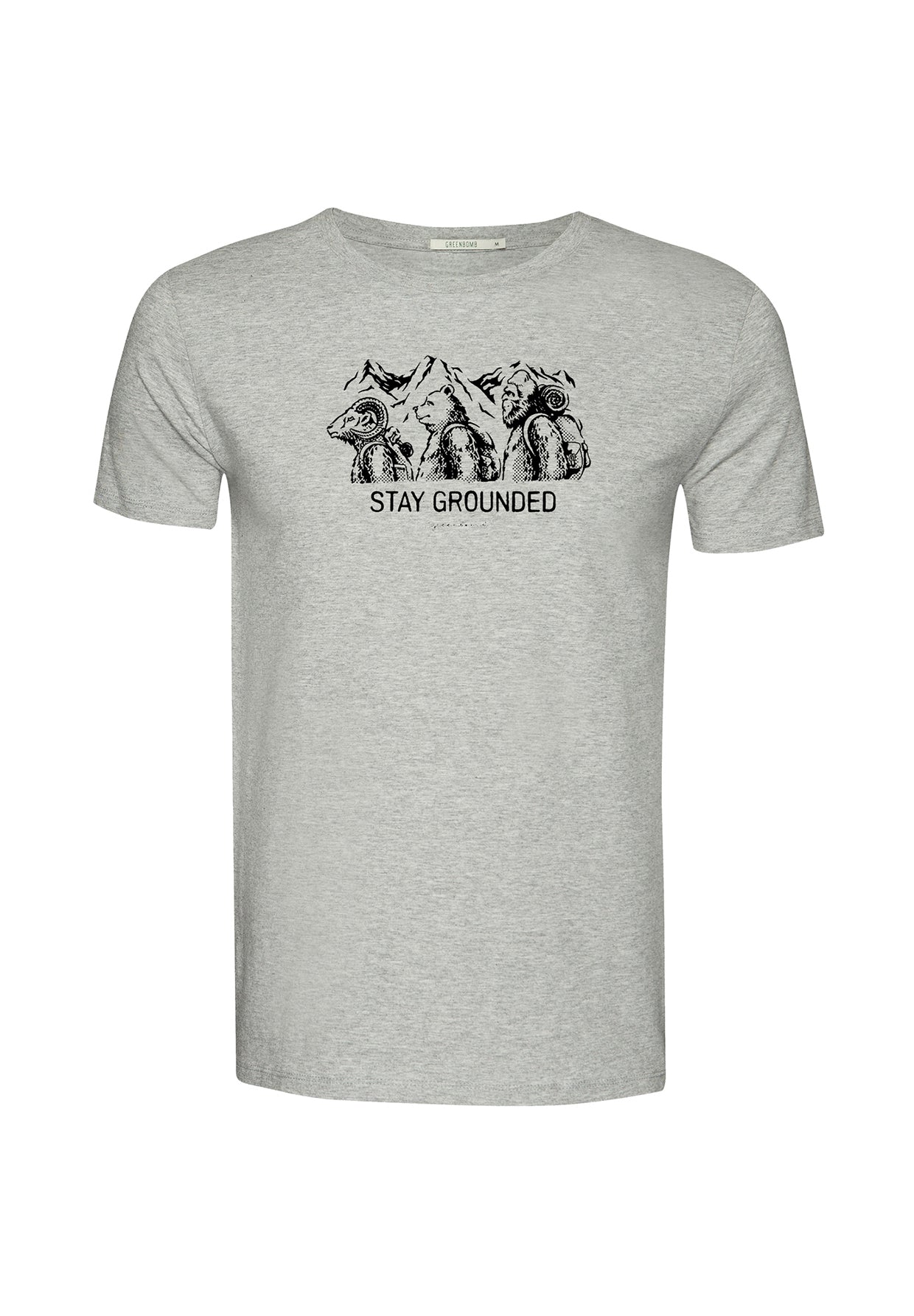 Grau:  Sportliches T-Shirt aus Bio-Baumwolle für Herren [19521]