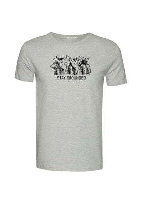 Grau:  Sportliches T-Shirt aus Bio-Baumwolle für Herren [19521]