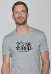 Grau:  Sportliches T-Shirt aus Bio-Baumwolle für Herren [19523]