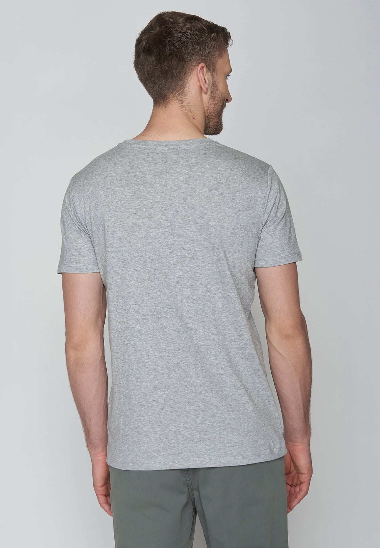 Grau:  Sportliches T-Shirt aus Bio-Baumwolle für Herren [19525]