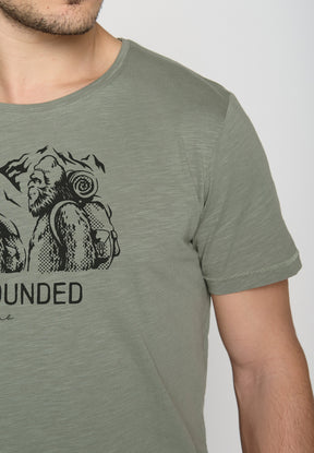 Grün:  Lässiges T-Shirt aus Bio-Baumwolle für Herren [19534]