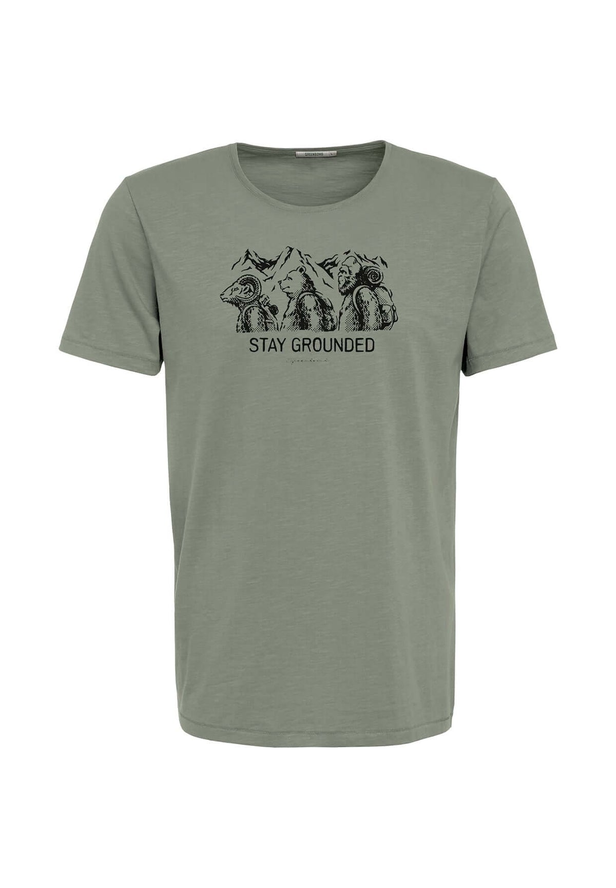 Olive: Sportliches T-Shirt aus Bio-Baumwolle für Herren [19535]