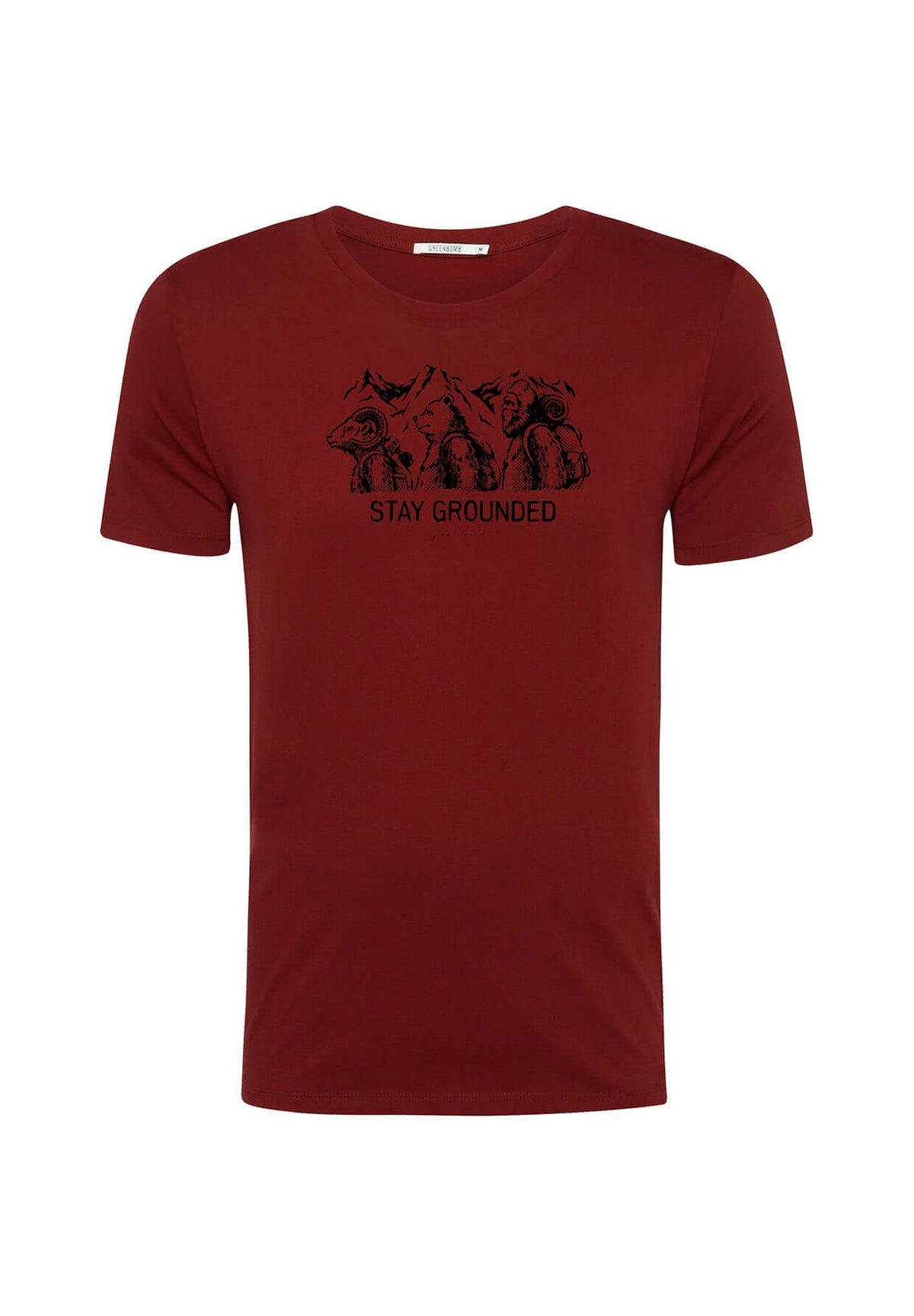 Burgundy: Sportliches T-Shirt aus Bio-Baumwolle für Herren [19536]