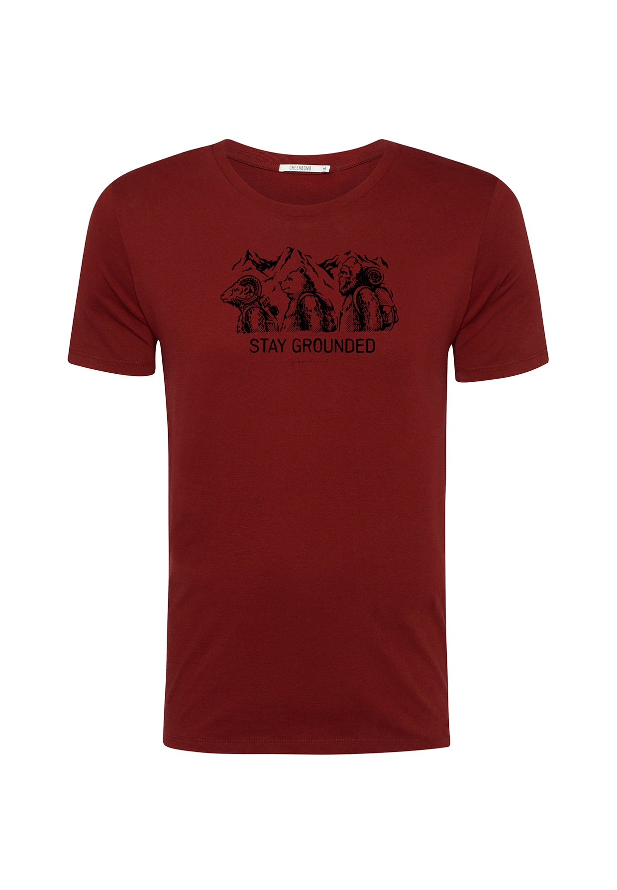 Burgundy: Sportliches T-Shirt aus Bio-Baumwolle für Herren [19536]