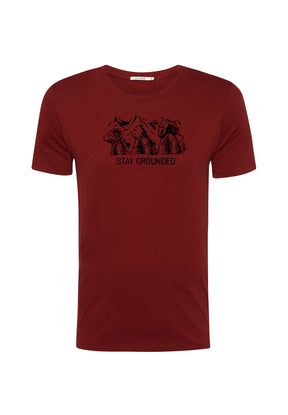 Burgundy: Sportliches T-Shirt aus Bio-Baumwolle für Herren [19536]