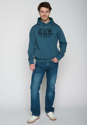 Blue Stone: Kuschliger Hoodie aus Bio-Baumwolle für Herren [19542]