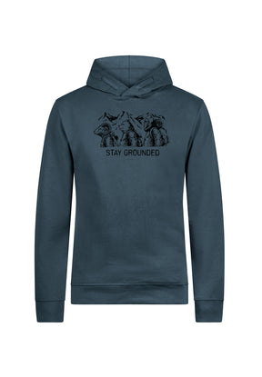 Blau:  Kuschliger Hoodie aus Bio-Baumwolle für Herren [19545]