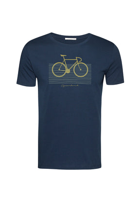 Navy: Sportliches T-Shirt aus Bio-Baumwolle für Herren [19556]