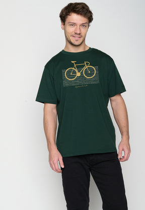 Grün:  Lässiges T-Shirt aus Bio-Baumwolle für Herren [19558]