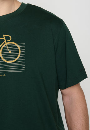Grün:  Lässiges T-Shirt aus Bio-Baumwolle für Herren [19561]
