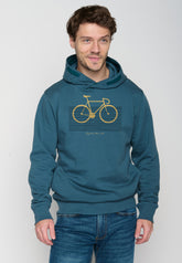 Blau:  Kuschliger Hoodie aus Bio-Baumwolle für Herren [19563]