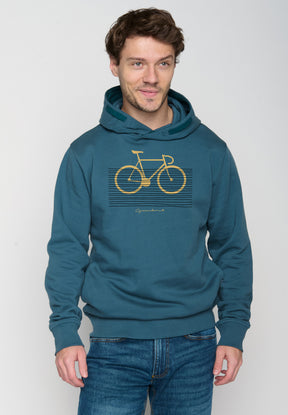 Blau:  Kuschliger Hoodie aus Bio-Baumwolle für Herren [19563]