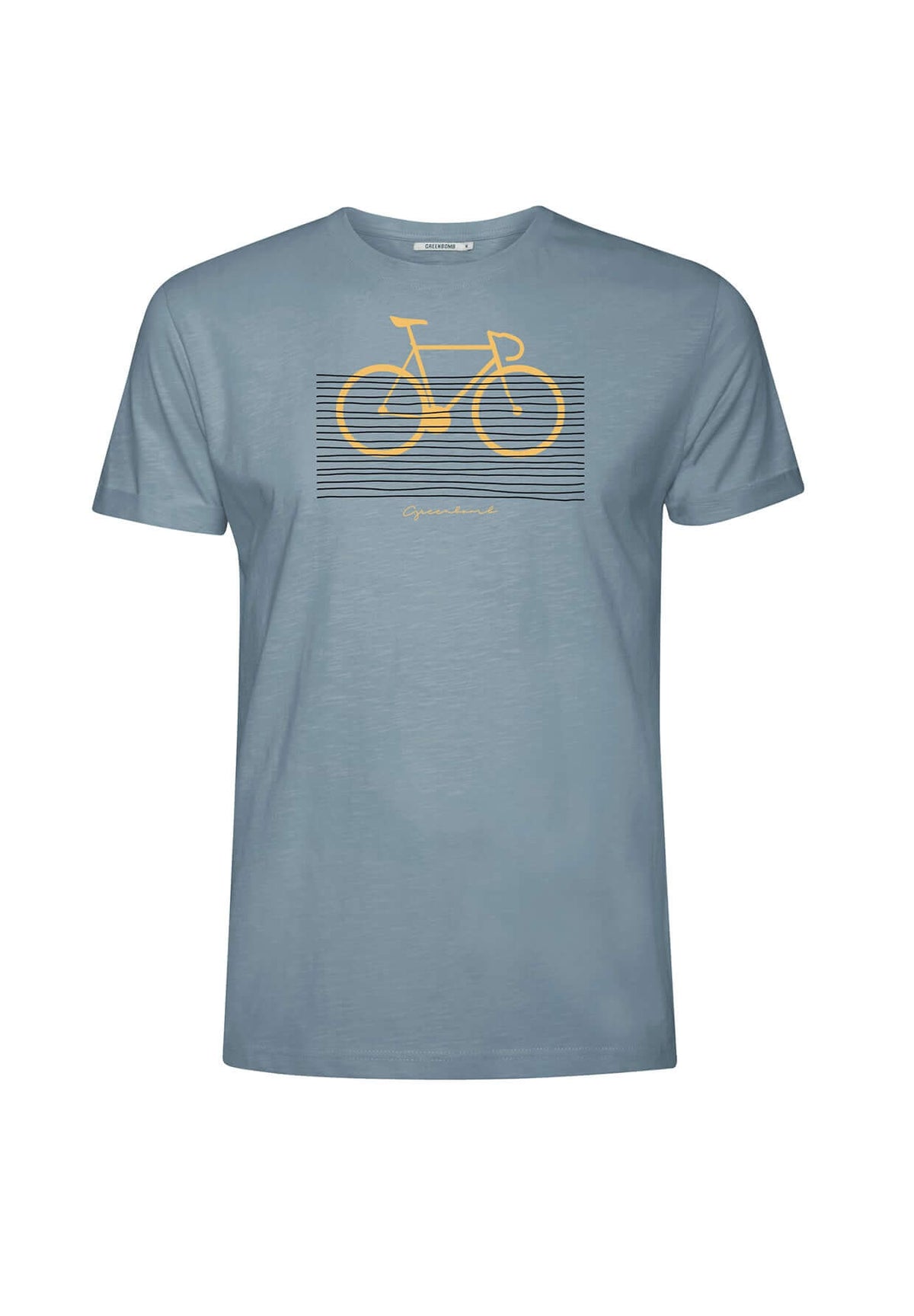 Grey Blue: Lässiges T-Shirt aus Bio-Baumwoll Mix für Herren [19570]