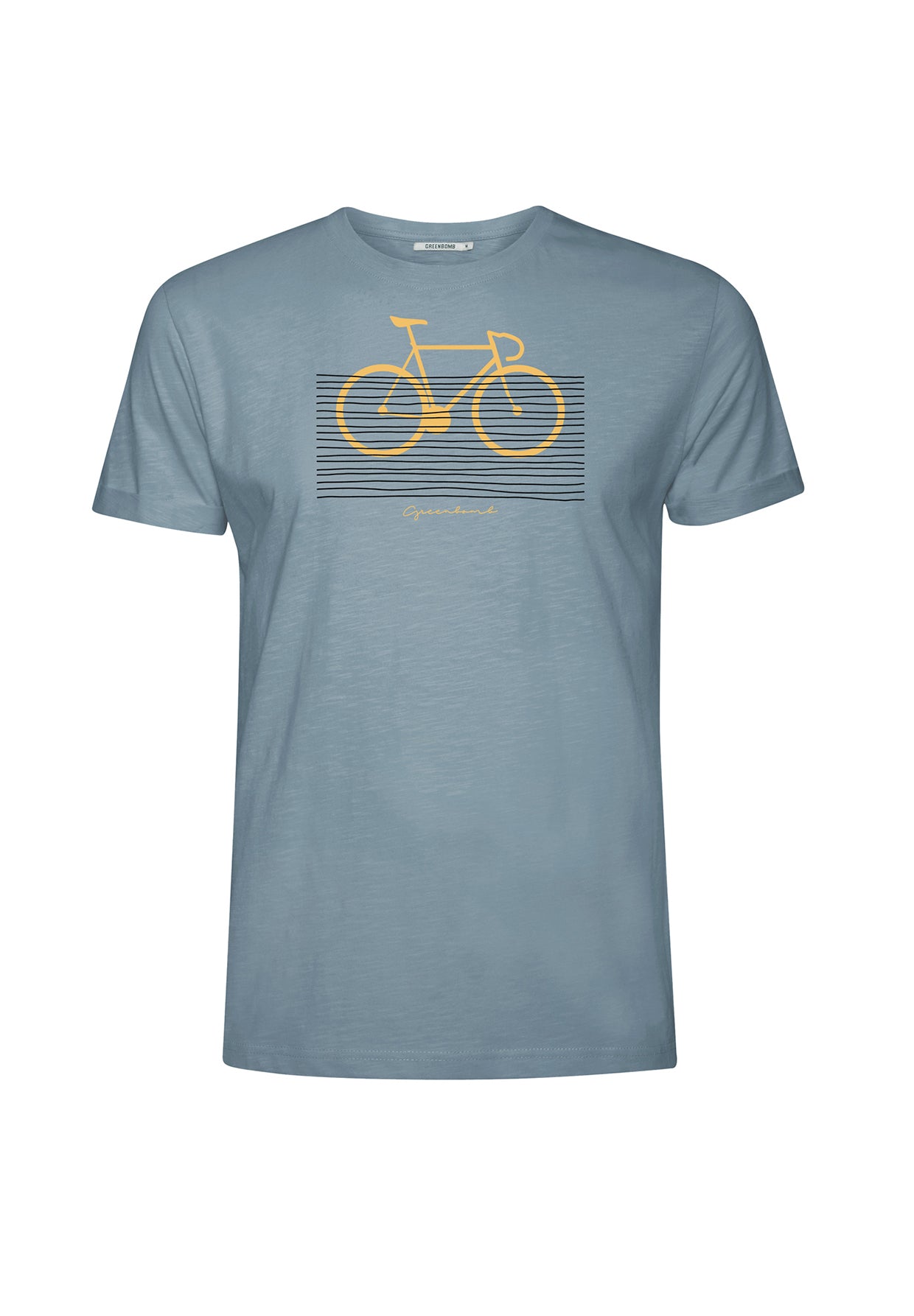 Grey Blue: Lässiges T-Shirt aus Bio-Baumwoll Mix für Herren [19570]