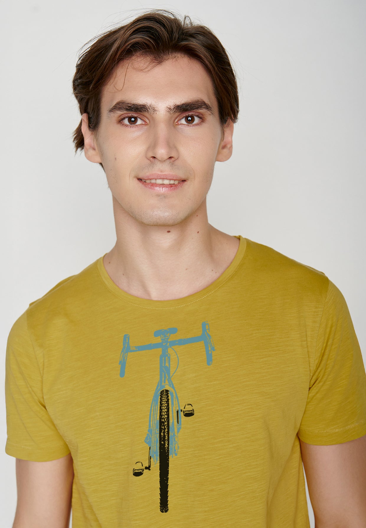 Gelb:  Lässiges T-Shirt aus Bio-Baumwolle für Herren [19576]