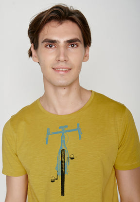 Gelb:  Lässiges T-Shirt aus Bio-Baumwolle für Herren [19576]