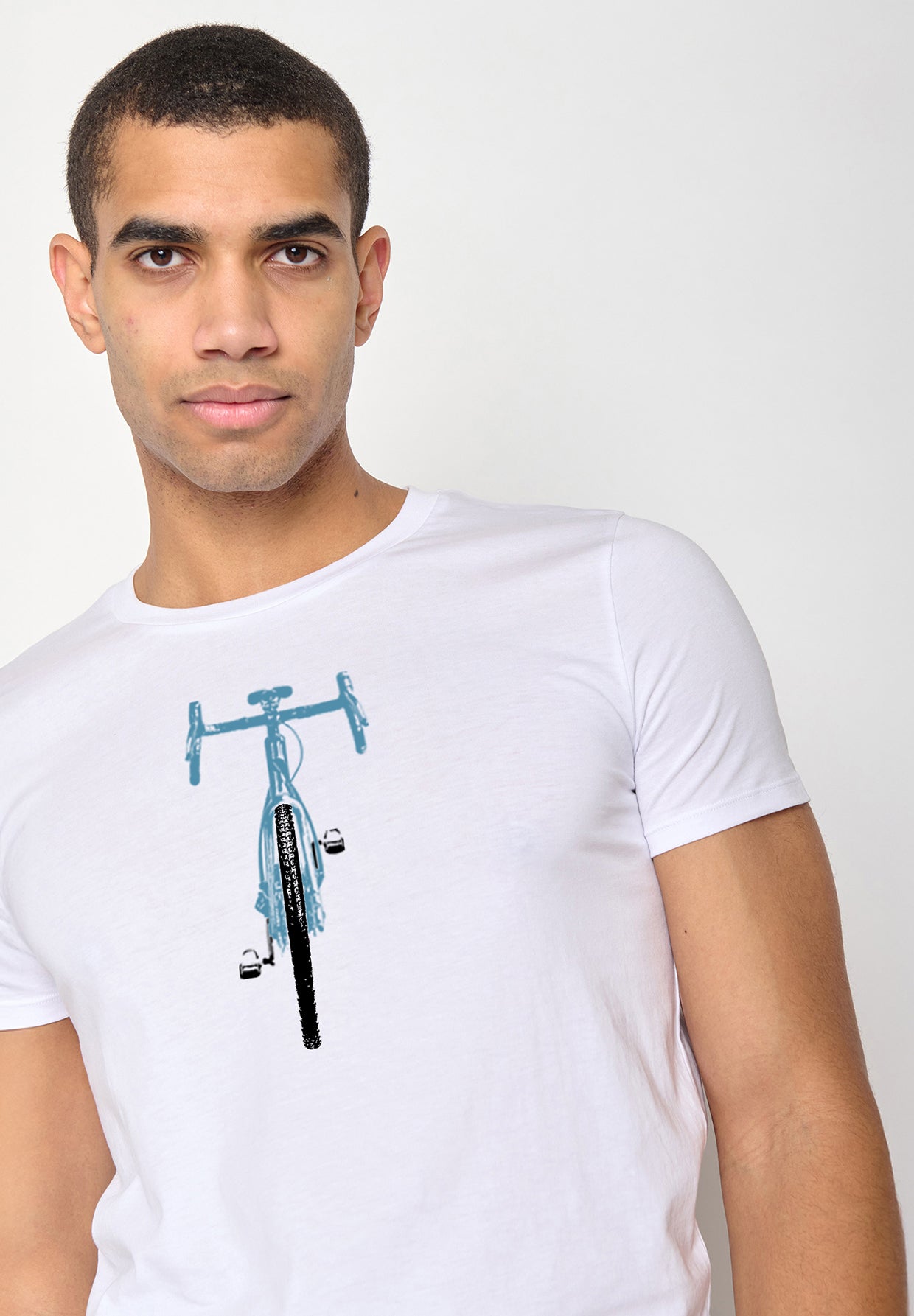 Weiß:  Sportliches T-Shirt aus Bio-Baumwolle für Herren [19580]
