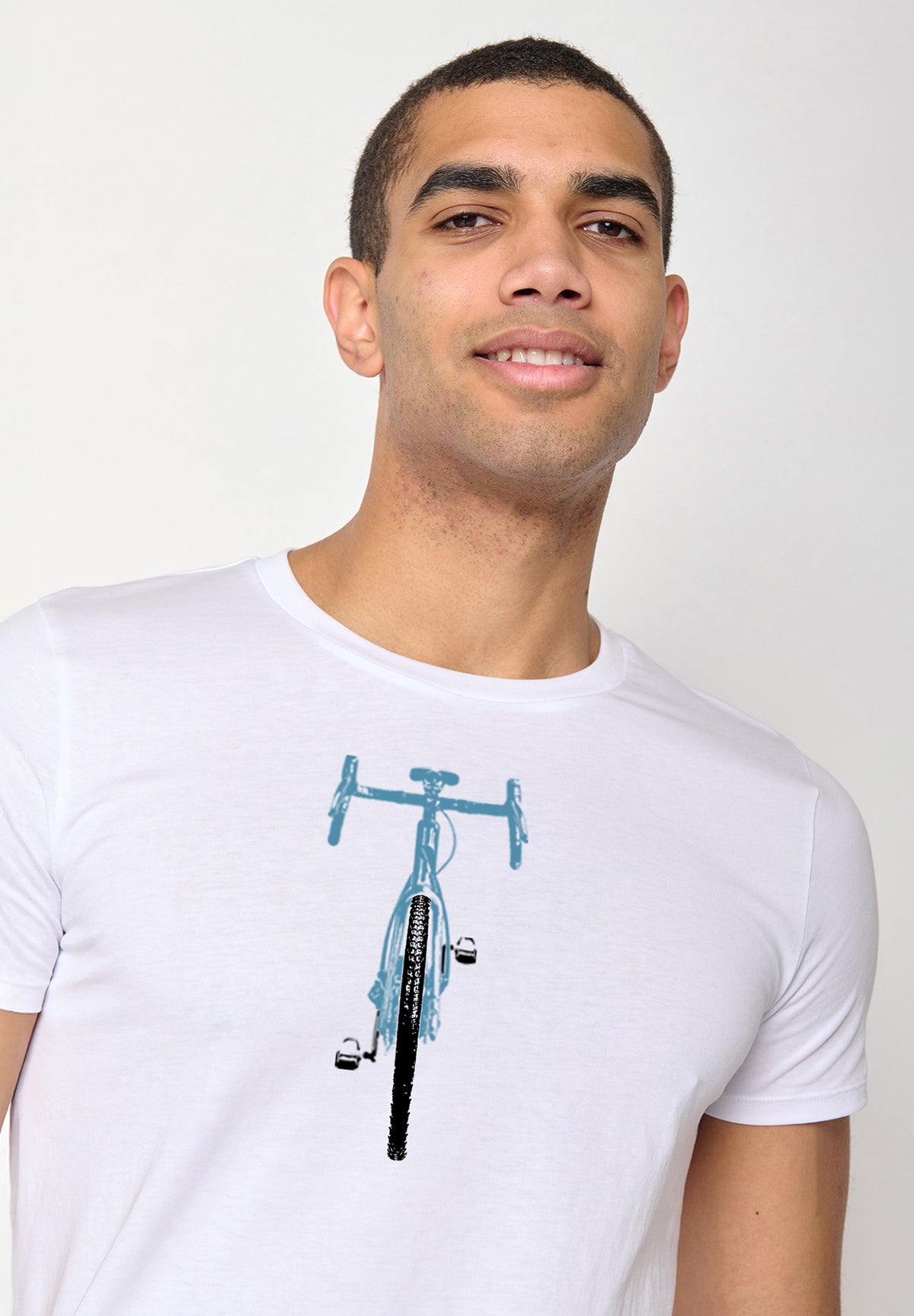 White: Sportliches T-Shirt aus Bio-Baumwolle für Herren [19581]