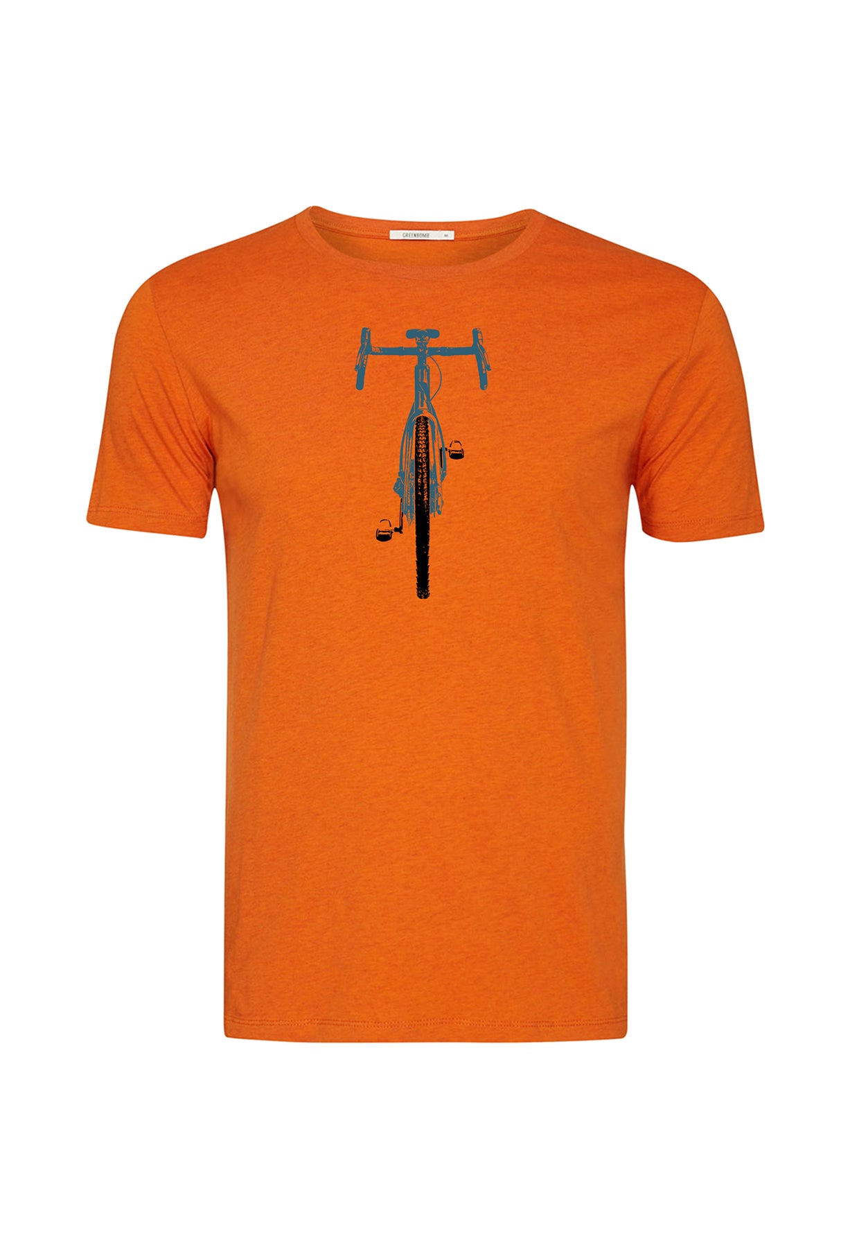 Black Heather Orange: Sportliches T-Shirt aus Bio-Baumwolle für Herren [19589]