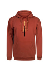 Dark Clay: Gemütlicher Hoodie aus Bio-Baumwolle für Herren [19591]