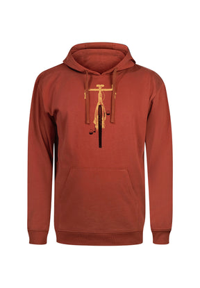 Dark Clay: Gemütlicher Hoodie aus Bio-Baumwolle für Herren [19591]