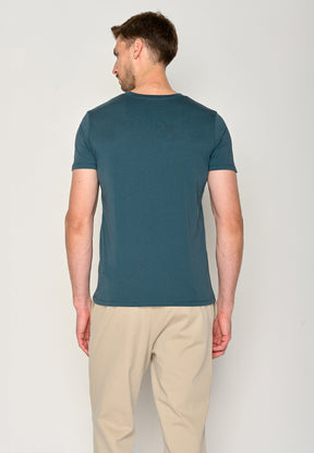 Blau:  Sportliches T-Shirt aus Bio-Baumwolle für Herren [19600]