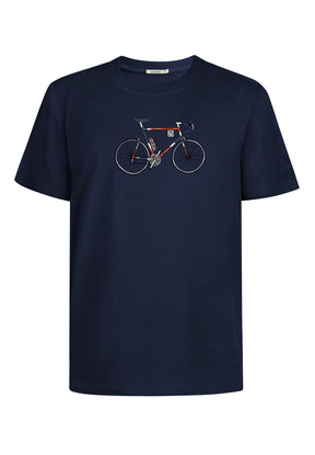 Blau:  Lässiges T-Shirt aus Bio-Baumwolle für Herren [19616]