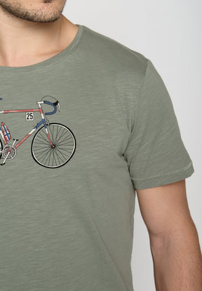 Grün:  Lässiges T-Shirt aus Bio-Baumwolle für Herren [19620]