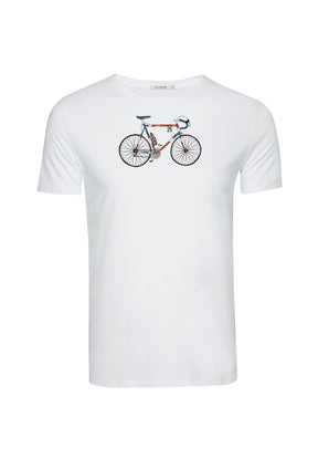 Weiß:  Sportliches T-Shirt aus Bio-Baumwolle für Herren [19622]