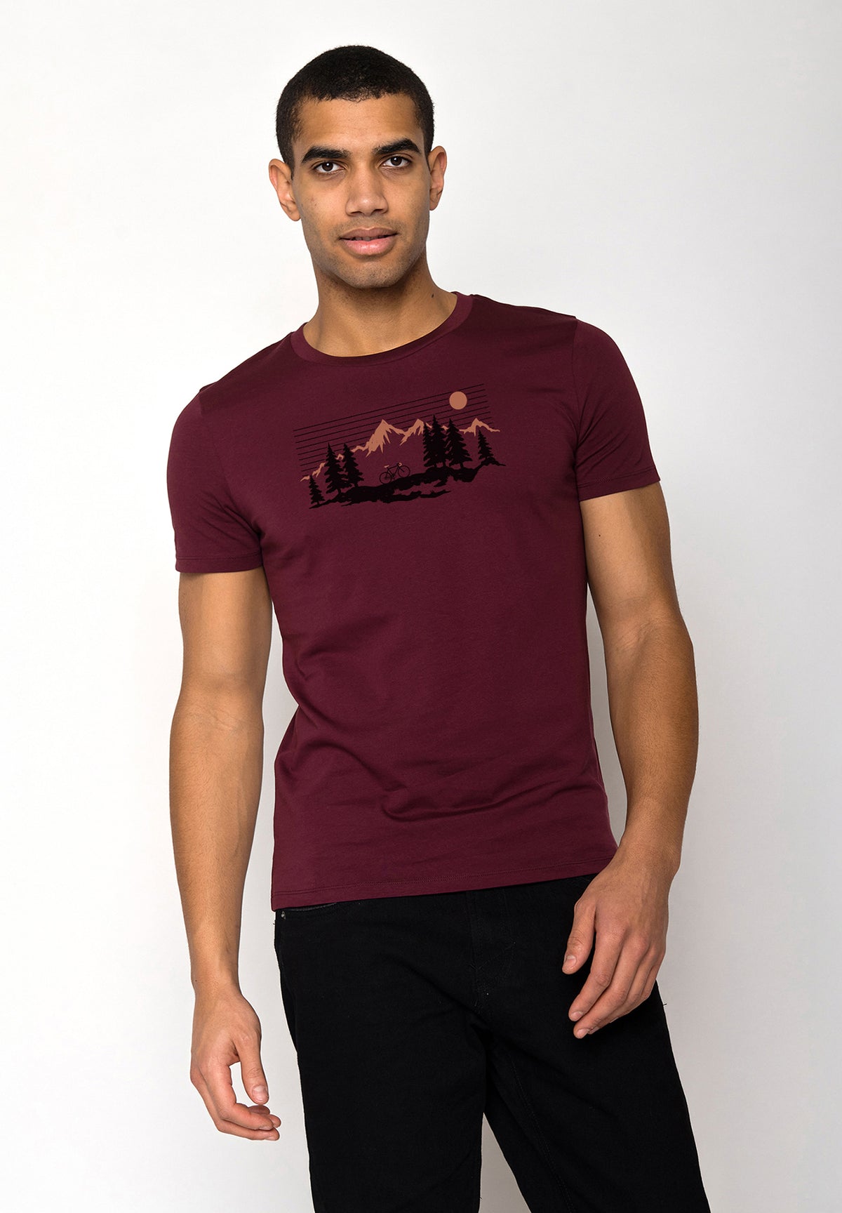 Rot:  Sportliches T-Shirt aus Bio-Baumwolle für Herren [19627]